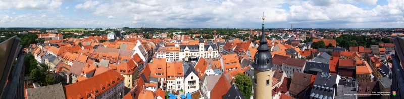 Freiberg: Blick vom Turm der Petrikirche (Deutschland)